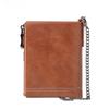 RFID Anti-theft Refreshing Men's Leather Wallet Wallet Retro Double Zipper Change Clip Short Wallet