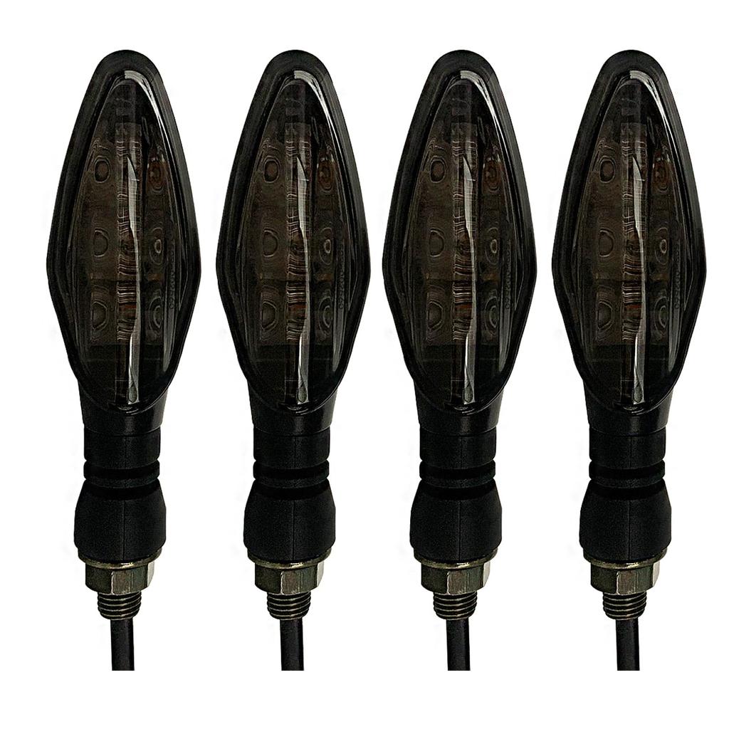 KSHOSIYOK LED Turn Signal, Motorcycle, E-Mark, Compatible with Vehicle Inspection, High Brightness, 12 V, General Purpose, 4 Pieces
