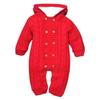 Thick Warm Infant Newborn Sweater Jumpsuit Hooded Kid Toddler Outerwear Baby Rompers