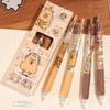 4Pcs Cute Cartoon Capybara Erasable Neutral Pen 0.5mm Student School Office Stationery Washable Writing Pen