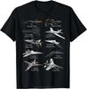 Military's Fastest Jet Fighters Aircraft Plane Of The World Tshirt Casual Unisex Tops Tees Men Clothing Oversized Cotton T-shirt