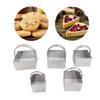 5 Pcs   Cutters Set with Handle Stainless Steel   Mould for Baking Cooking Alentine Day