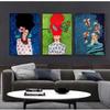 Vintage Abstract Girl Hair Flower Women Wall Art Canvas Painting Fashion Nordic Poster Wall Pictures For Living Room Unframed