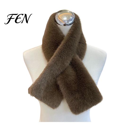 Stylish Outdoor Winter Neck Gear Women Faux Fur Scarf, Warmer for Cold Weather, Short Collar Scarves, Soft High Density Velvet Protection & Not Bulky,