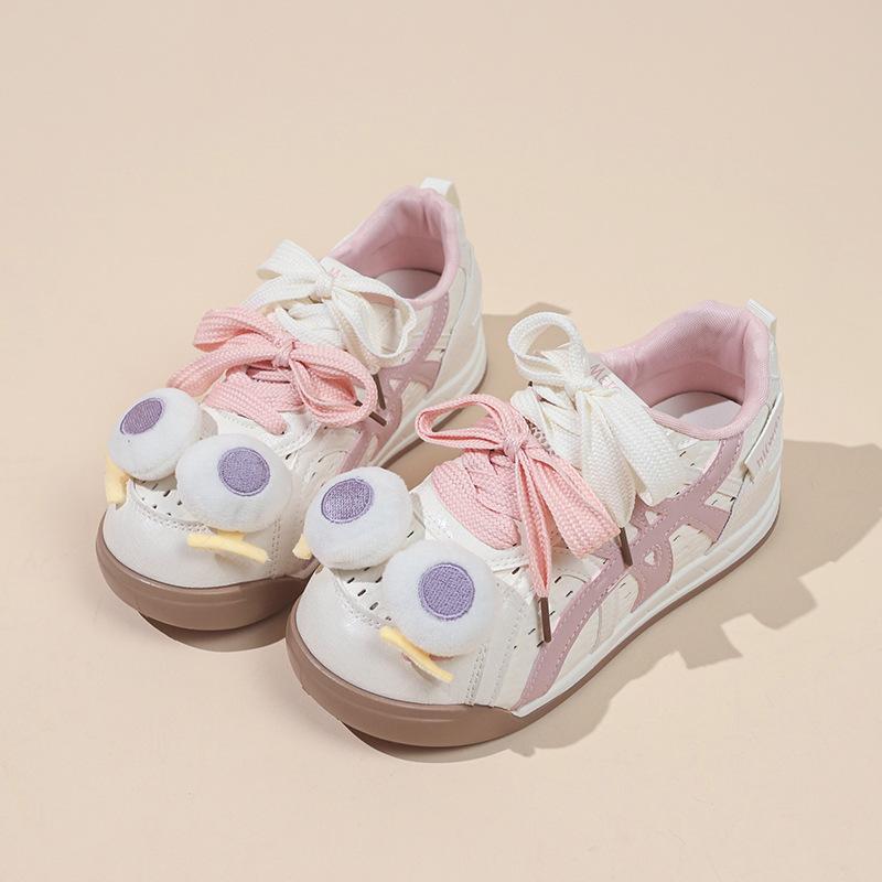 2025 Summer Little White Shoes New Korean Version Ins Female Students Height Increase Mesh Breathable Board Shoes Platform Casual Shoes