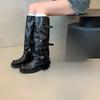 Women's Shoes with Pleated Thick-soled Mid-calf Boots New Best-selling Boots for Women Trendy Boots
