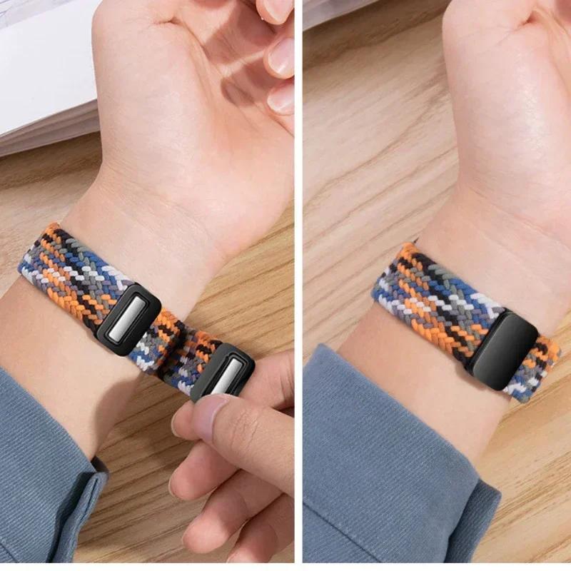 20mm 22mm Nylon Strap for Huawei Watch 5 GT5-4-3 46mm Magnetic Bracelet Wristband Samsung Galaxy Watch 7 6 5 4 40mm 44mm Correa