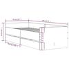 VidaXL Cadre de lit avec tiroirs chêne marron 75x190 cm 3207363