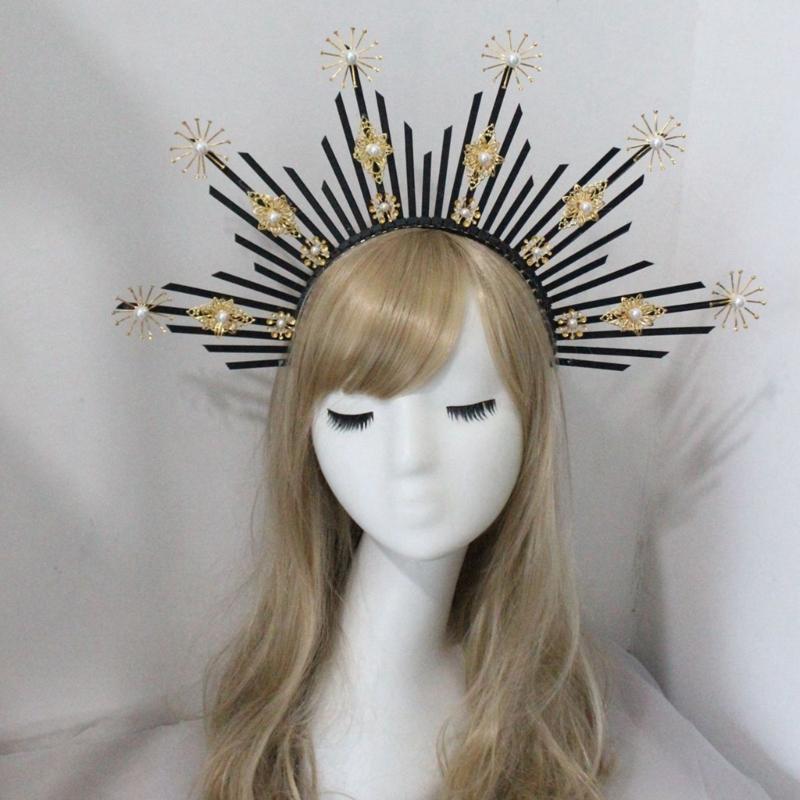 Bentiță Coroană Tiara Kituri Artizanat Handmade Piesa Coroană Costum Femei Bentiță Păr