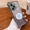Luxury Shockproof Glitter Holder For Silicone Ring Honor400pro Case For Honor 400 pro Lite X8C X8B X8A With Holder Stand Cover