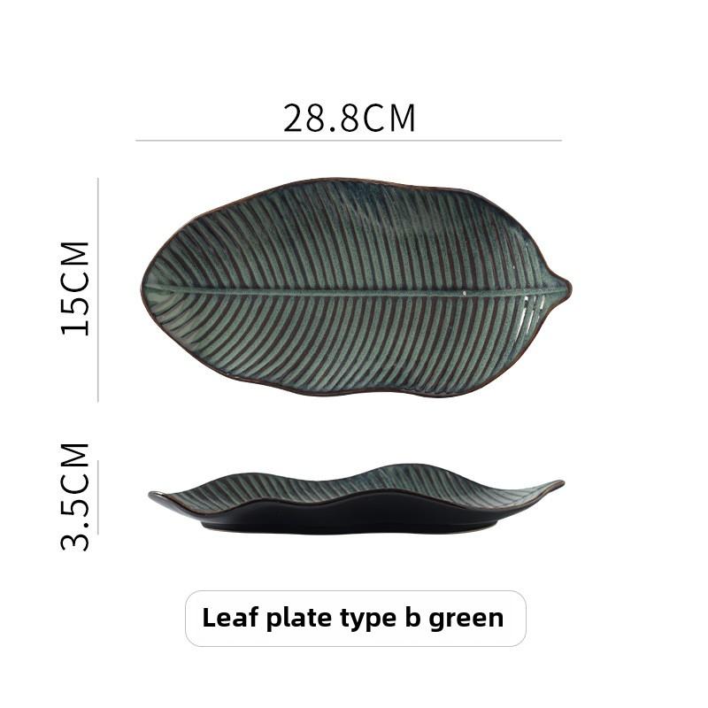 Creative Kiln Turned Commercial Large Chicken Steak Snack Plates Home Sushi Plates El Buffet Ceramic Home Fish Plates