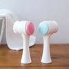 3D Double Side Face Washing Brush with OFT Fur Silica Instrument for Home Based Manual Face Clean and Pores Deep Cleanin