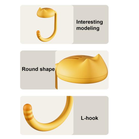 1Pcs Desk Hooks Handbag Hangers Funny Cat Design Strong Load-bearing Easy To Install