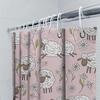 Pink Sheep Flower Shower Curtain Bathroom Decoration for Kids' Room or Kitchen