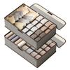 Underwear Storage Box With Compartments 17/13 Grids Dormitory Drawer Style Storage Organizer for Socks Underwears Bra Shirts