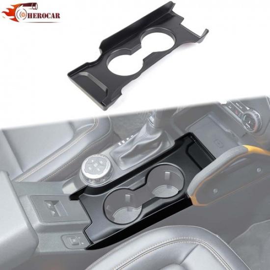 Black Front Center Gear Shift Cup Holder Trim For + Ford Bronco Accessories