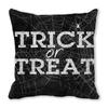 Creative Halloween Happy Letters Digital Printing Short Plush Pillow Covers for Car Sofa Office Cushion Cover Home Goods