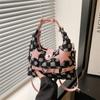 Pink Star Purse and Handbags Aesthetic Plaid Denim Shoulder Bag Punk Leisure Outdoor Crossbody Bag For Women