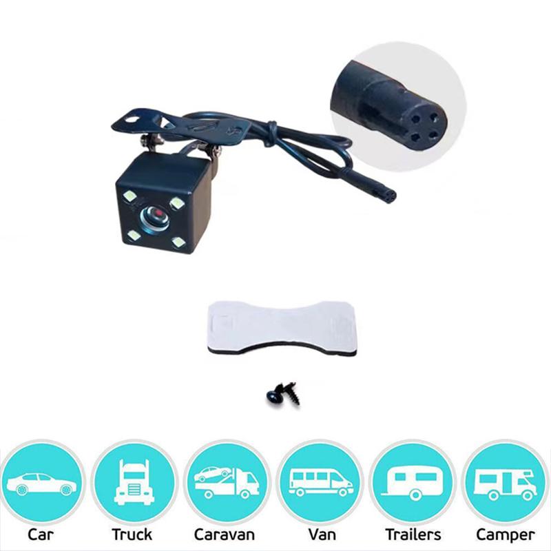 4 Pin HD Car Rear View Camera Reverse 12LED Night Vision Video Camera Wide Angle 170 Degree Parking Camera For Car Accessories