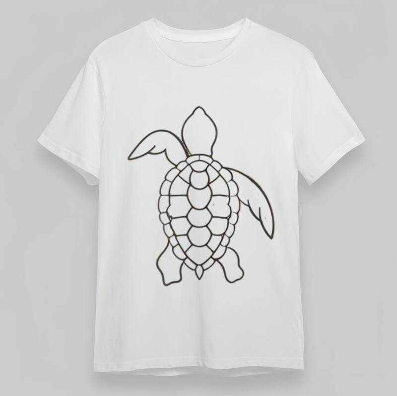 

Men s Plus Size Classic T-Shirt Minimalist Sea Turtle Line Art Graphic Tee 4XL