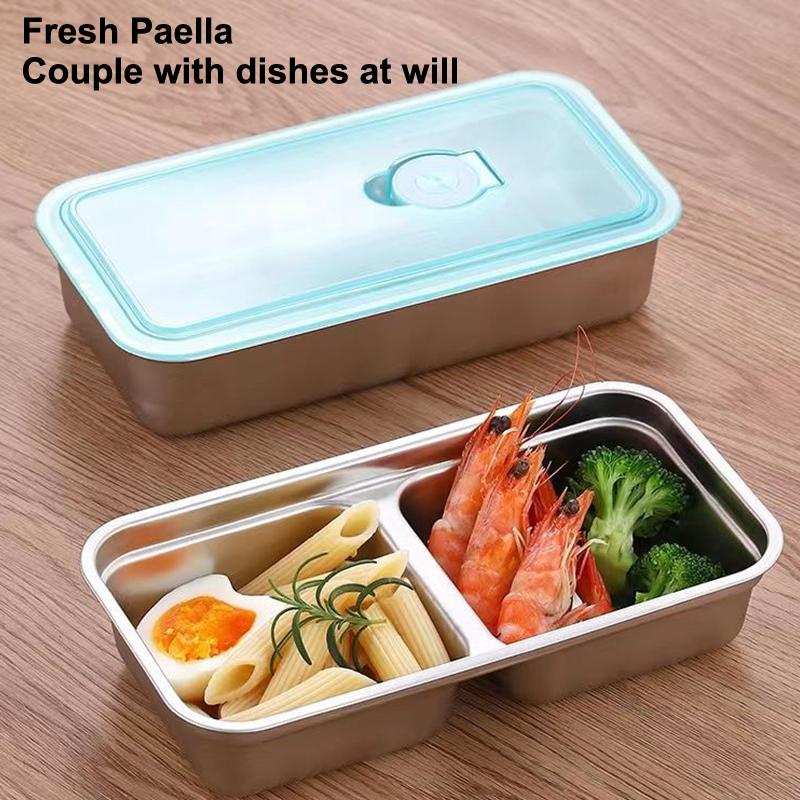 Grab And Go Snack Containers Reusable, Stainless Steel Double Compartment Snack Containers