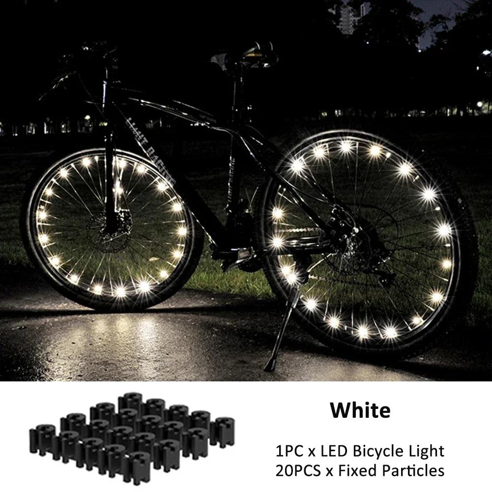 NEW Colorful Rainproof LED Bicycle Wheel Lights Front and Rear Spoke Lights Cycling Decoration Tire Strip Light Accessories
