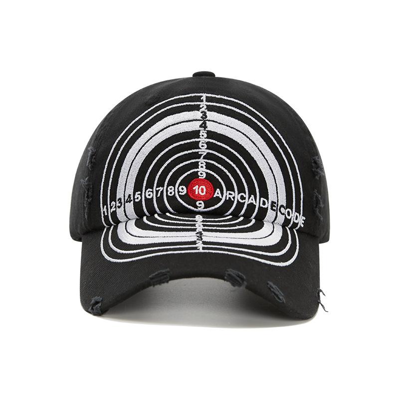 

Heavy industry old camouflage bullseye baseball cap female personality street hip hop big head circumference deepened cap male trend Adjustable чорний