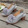 Women's High-heeled Shoes with Buckles, Beach Flip-flops Devotion