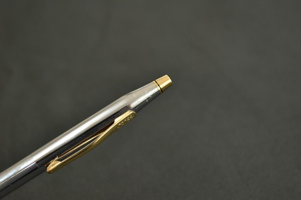 Vintage Cross Classic Century Medallist Ballpoint Pen Silver Gold Trim USA
