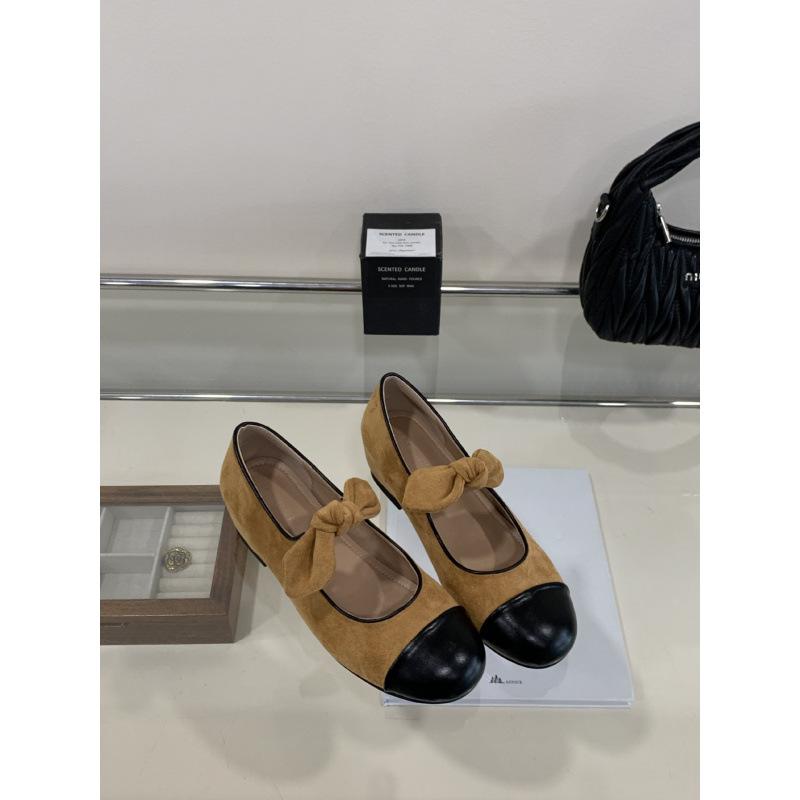 2025 autumn Korean version of versatile bow gentle Mary Jane shoes small fragrant style inner height increase medium heel single shoes women