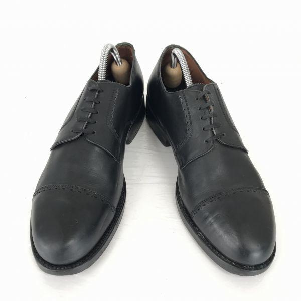 Lottusse Echtleder Goodyear Welt Straight Tip Kleider Business Schuhe Größe 28.0cm Schwarz(GEBRAUCHT)