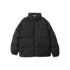 Fashion Solid Color Logo Woven Short Jacket Down Coat Unisex Jackets Carbon-Black L423U106-0018