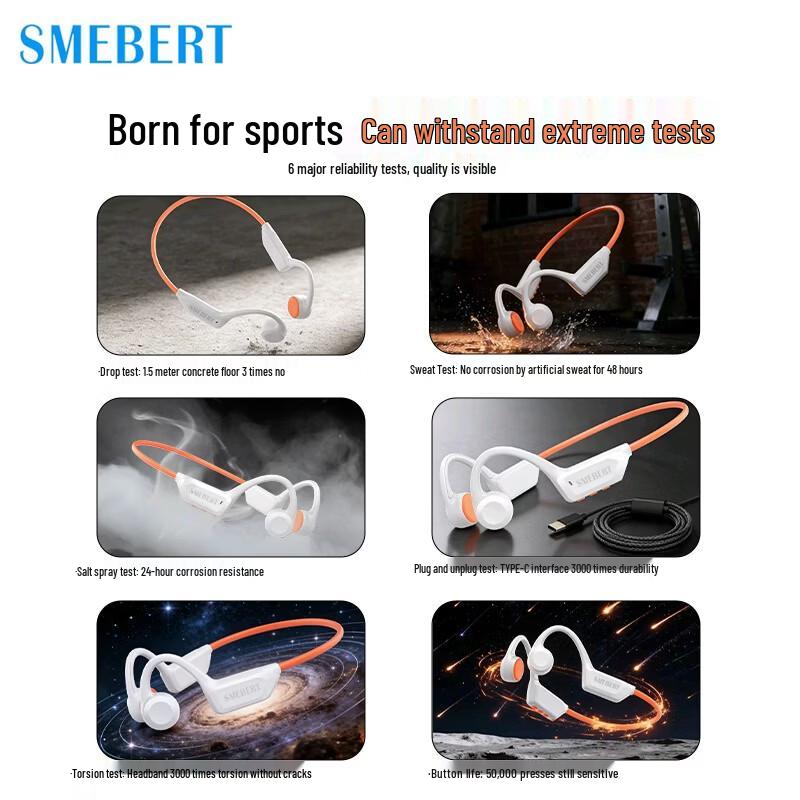 SMEBERT X27 Bone Conduction Bluetooth Sports Headphones