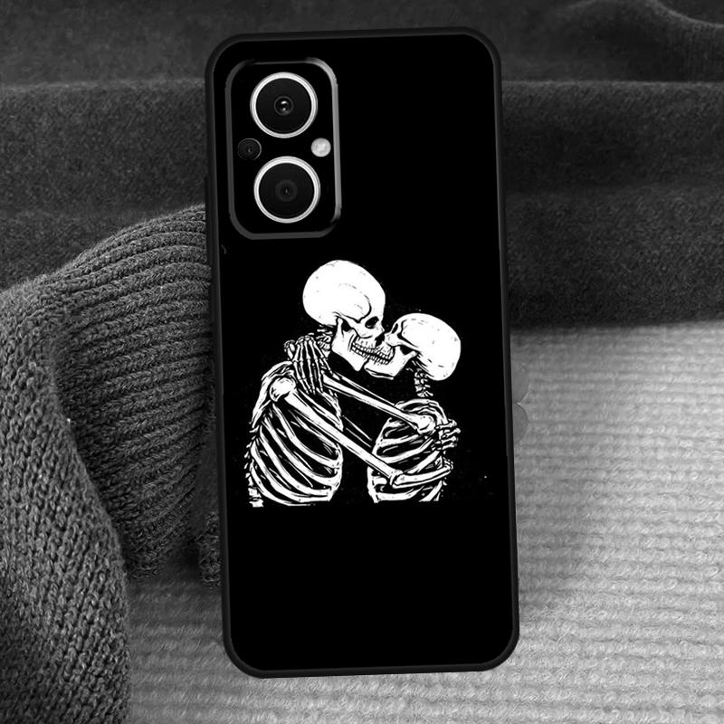Skeleton Lovers Skull Cover For OPPO Reno 14F 13F 12F 11F 8T 7 8 10 11 12 13 14 Pro OPPO Find X9 X6 X5 X8 Pro Case