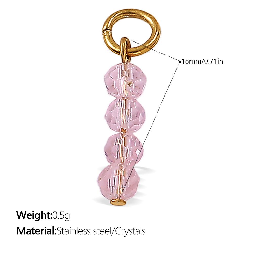 Beach Ocean Resort Diy Colored Natural Stone Love Pendant Accessories Gold Plated Jewelry Pendant