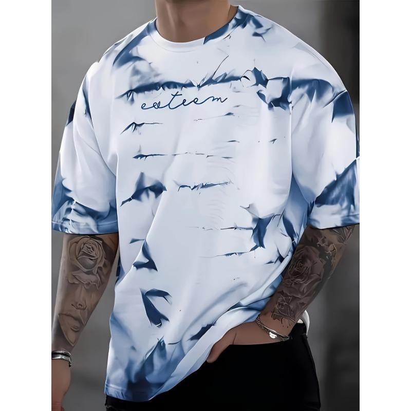 Men s 3D digital printed T-shirt casual round neck short sleeves S