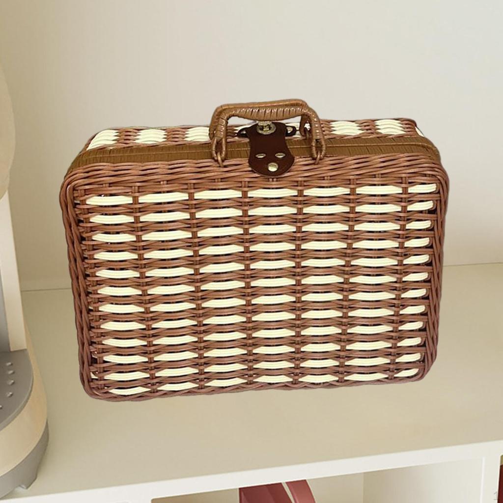 Handmade Storage Basket Festival Gift Box Suitcase for Desktop Household