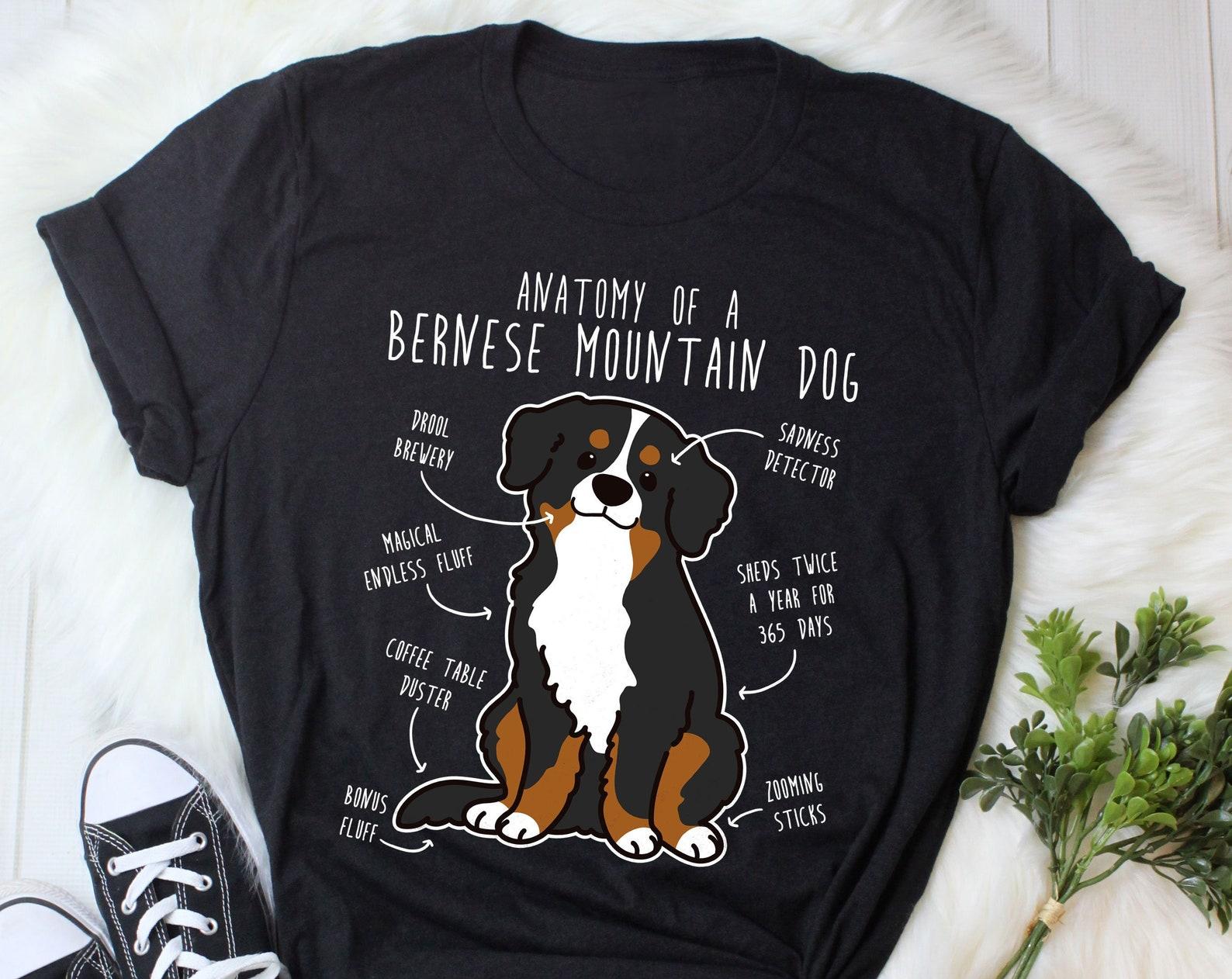 Bernese Mountain Dog Shirt, , , Funny Dog Lover Gift, Cute Berner T-shirt, Pet Tee, Dog Mom, Dog Dad, Gift For Him, Her, Anatomy 110