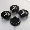 4pcs 56mm Black Silver Car Wheel Center Caps Rims Hub Cover Logo for Tesla Model 3 Y X S Hubcaps Auto Accessories