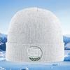 Circle,text,leaves,emblem,America. Men Women Unisex Knitted Hat Beanie Pullover Cap Winter Thermal Warm Christmas Outdoor Cyclin
