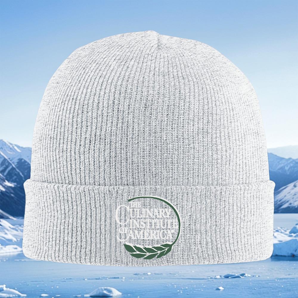 Circle,text,leaves,emblem,America. Men Women Unisex Knitted Hat Beanie Pullover Cap Winter Thermal Warm Christmas Outdoor Cyclin