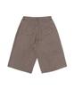 CARGOBROS Cotton Wide Curved Half Denim Pants (Brown)