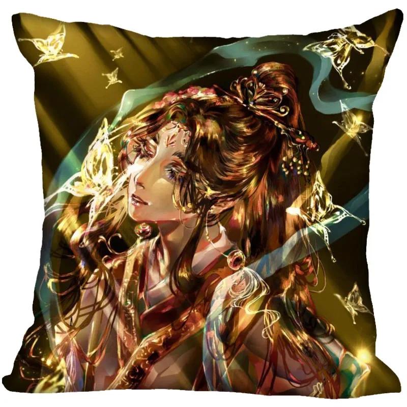 New Arrival Tian Guan Ci Fu Pillow Cover Bedroom Home Wedding Decorative Pillowcase Square Zipper Pillow Cases Soft No Fade 0913