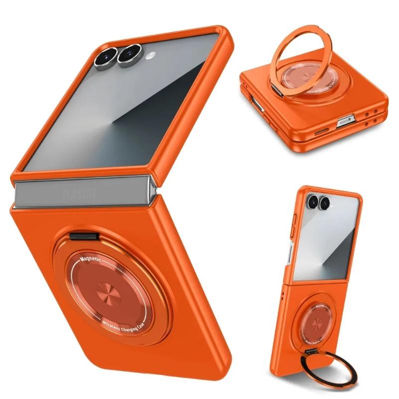 360 Rotating Magnetic Ring Holder for Samsung Z Flip 7 6 4 3 Shockproof Kickstand Phone Case for Galaxy ZFlip7se Flip6