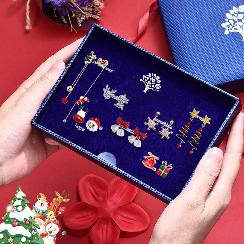 

925 Silver Needle Luxury Stud Earrings Set - Elegant Gift for Girls 925 Silver