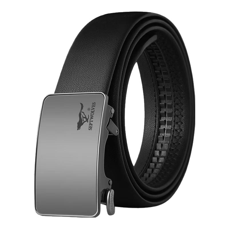 Qipilong Men s Cowhide Automatic Buckle Belt 120cm -130cm