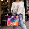 Trendy Colorful Gradient Tote Bag Women Daily Portable Large Shoulder Bag Fashion Casual Aesthetic Carryall Bag