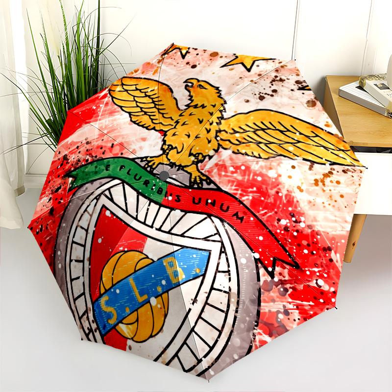 Benfica Football Club  pattern, automatic folding umbrella, portable and foldable design, 8 ribs, a Christmas or birthday gift.