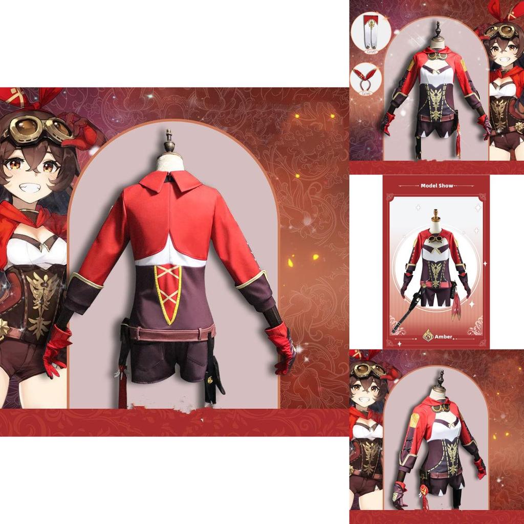 Stunning Amber Suit Cosplay Costume For Genshin Impact Fans!