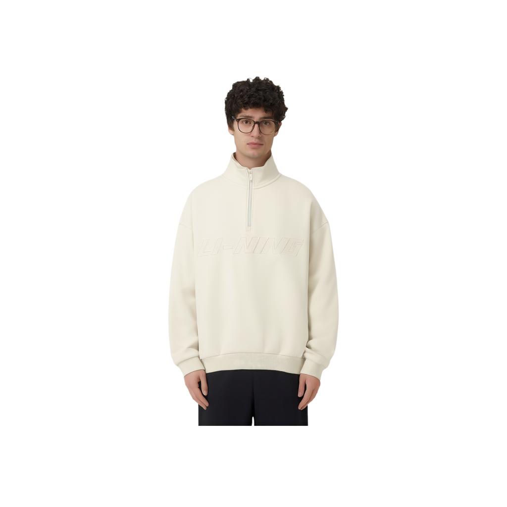 Li Ning Spor Trend Serisi Bol Kesim Dik Yaka Çift Kapüşonlu Sweatshirt Unisex AWDV821-1
